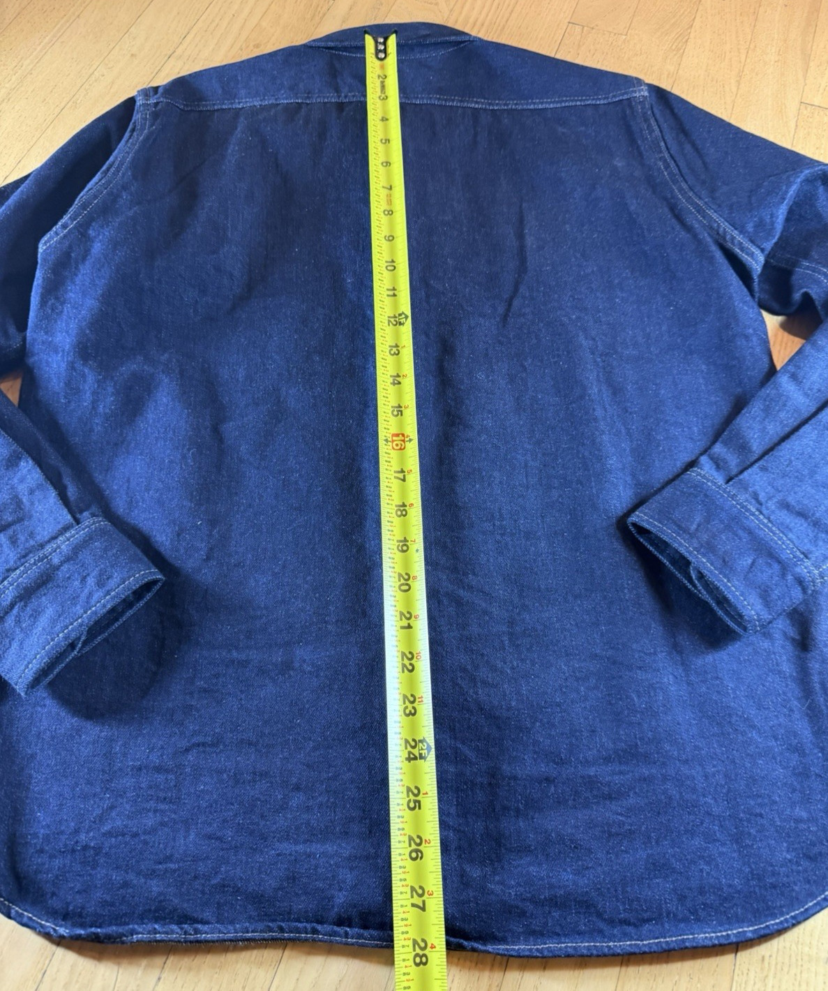 Iron Heart IHSH-326 12oz Denim Snap Work Shirt – Indigo – Large