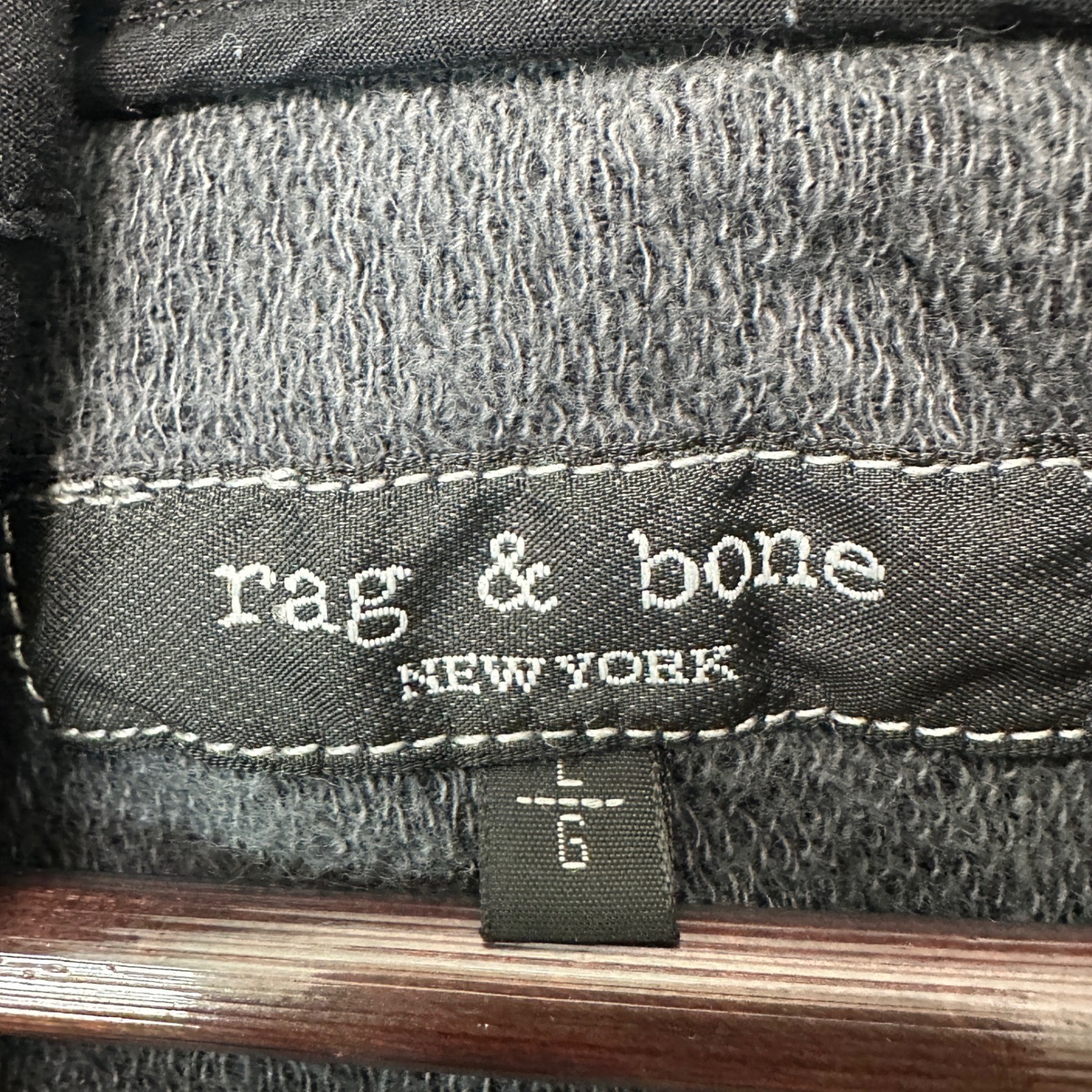 Rag & Bone Mens Half-zip Denim Anorak Hoodie Rinse L Athleisure Minimalist Stret