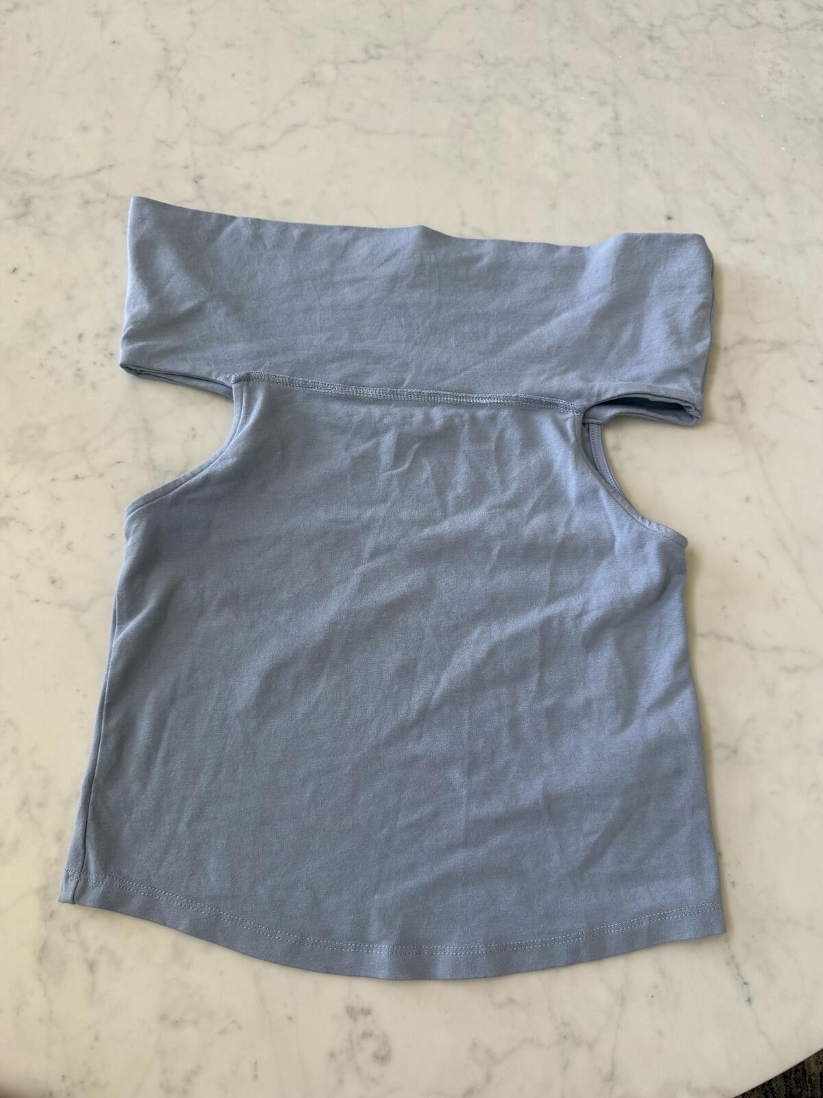 Aerie Light Blue Off Shoulder Foldover Top Women’s Small Soft Stretch Casual