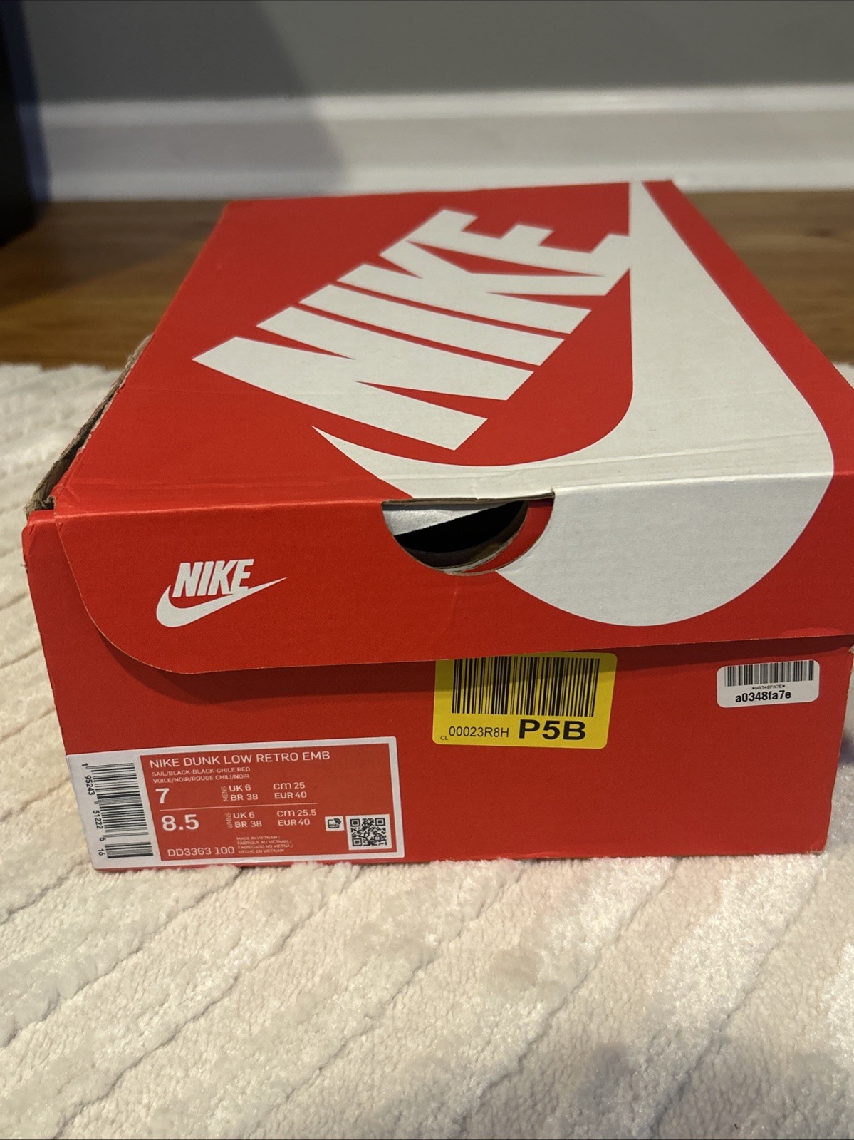 Nike Dunk Low EMB NBA 75th Anniversary Chicago Size 7
