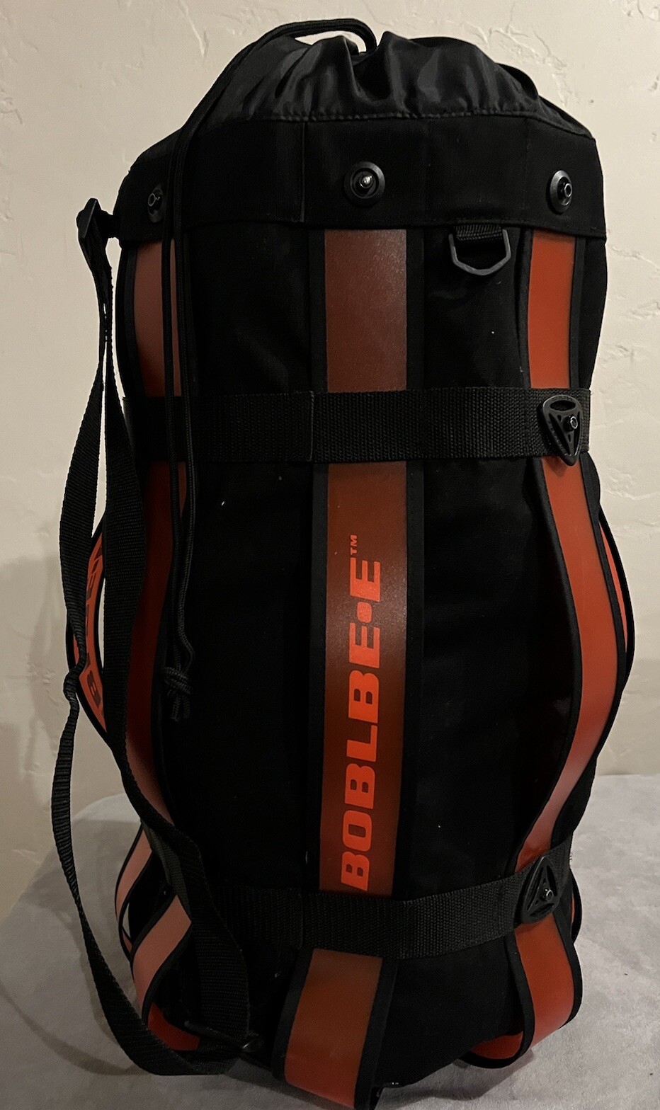 Boblbee XL Red & Black Duffel Backpack Messenger Bag Drawstring Top EUC