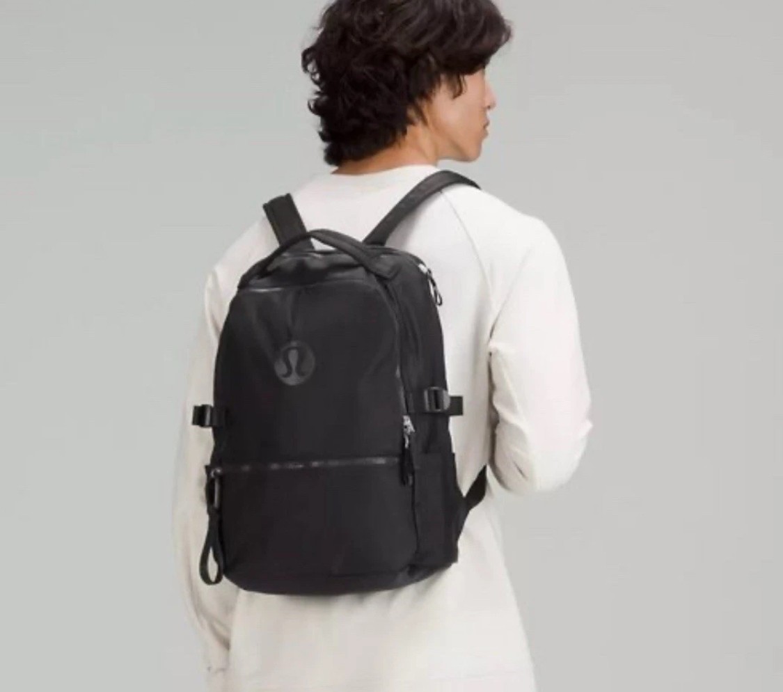 LULU New Crew Backpack One Size 15″ Laptop Padded – 22 L Black- NEW WITHOUT TAGS