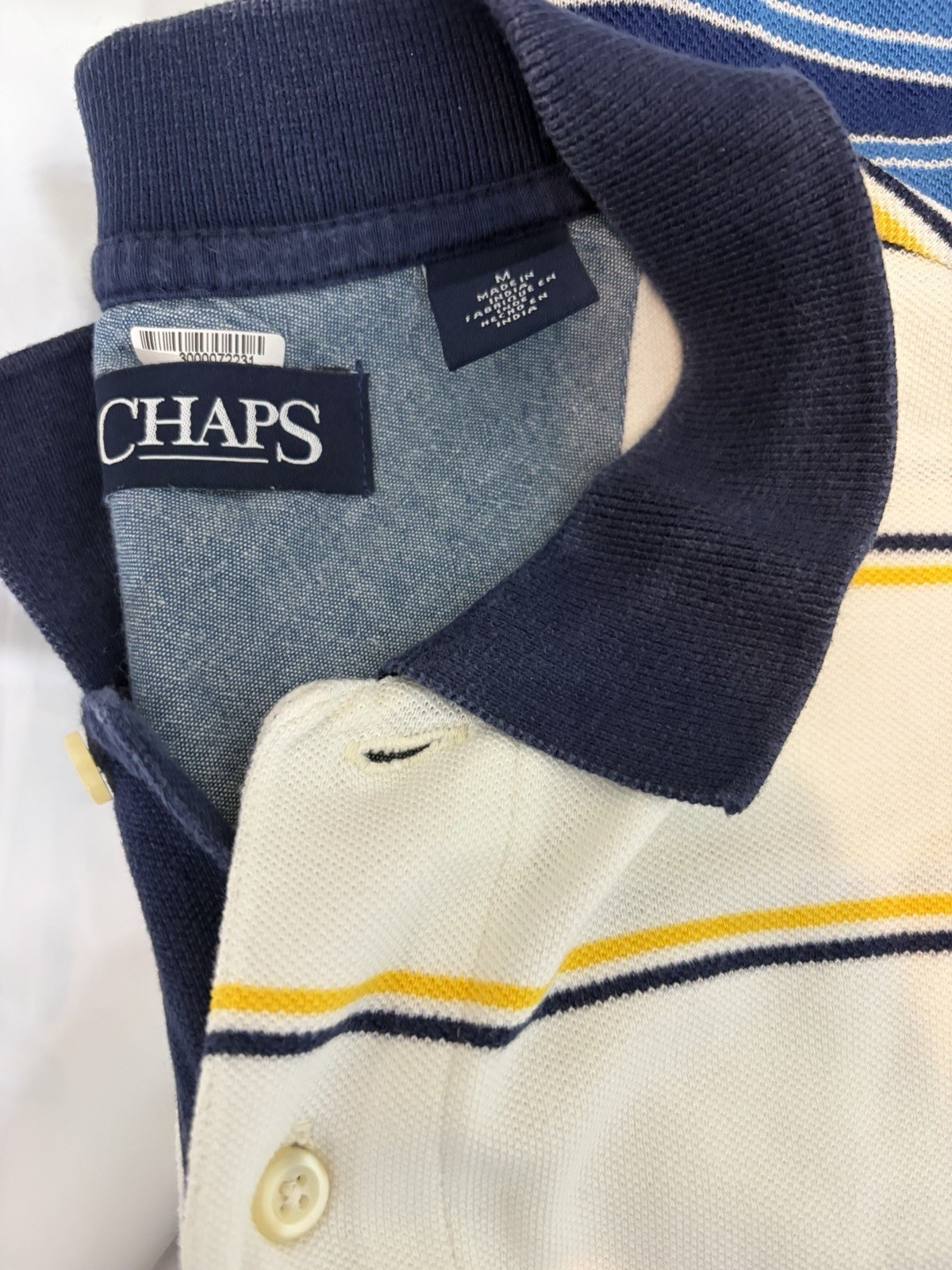 Vintage Chaps T Lauren Mens M Short Sleeve Striped Polo 80’s -90’s Golf Preppy