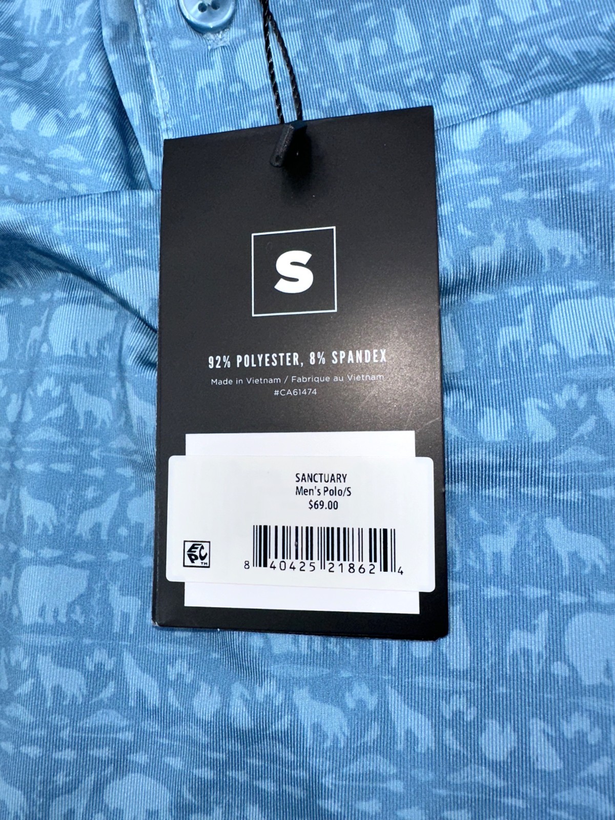 $70 Waggle Men’s Sanctuary Golf Polo Shirt – Sanctuary – Small – New With Tags