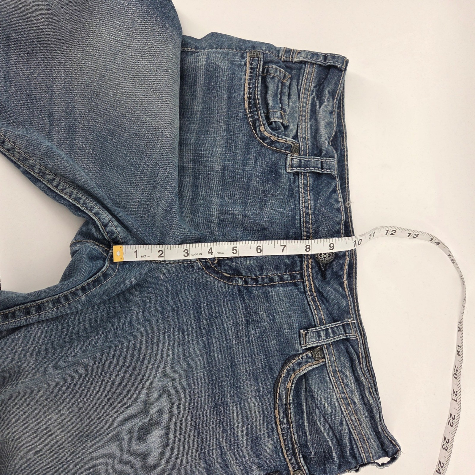 Silver Jeans Suki Mid Baby Boot W34 L33 Blue Super Stretch Denim Y2K Boho