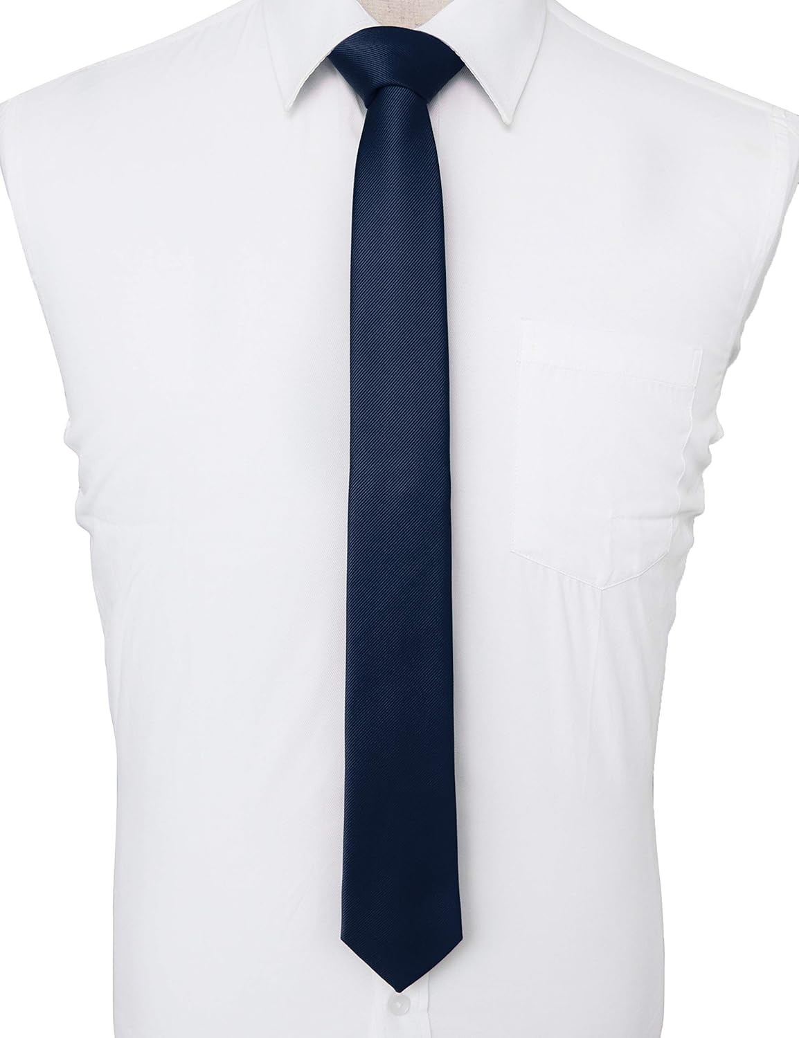 Men’s Solid Color Skinny Slim Necktie 4 Inch Tie for Men Colorful Slim Neckties