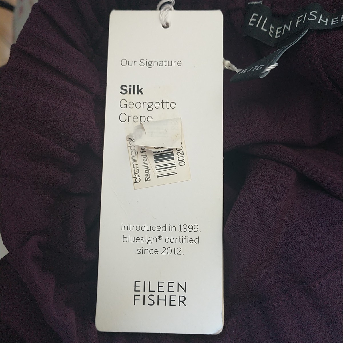 New*Eileen Fisher Silk Georgette Crepe Straight Ankle Pants XL/2XL*Red Pull On