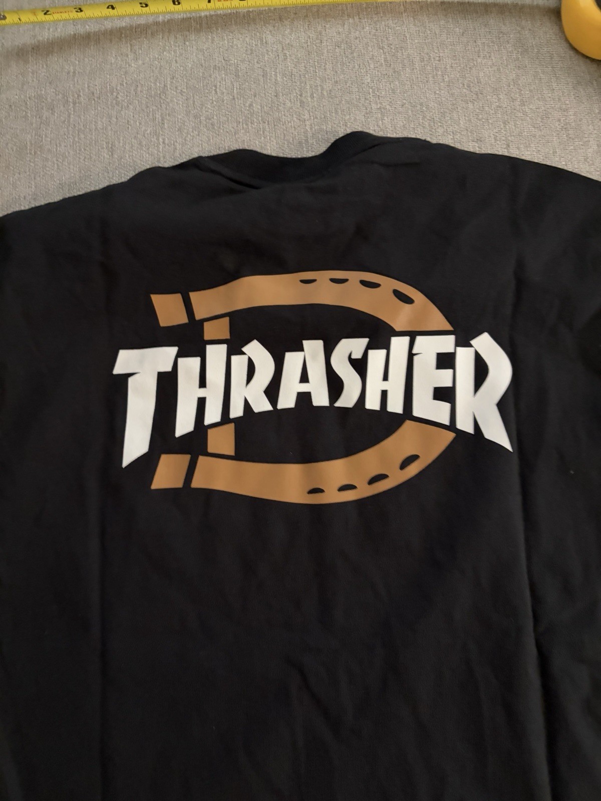 NWT 2025 Thrasher x DICKIES Black Short Sleeve Shirt Sz Small Skate Streetwear