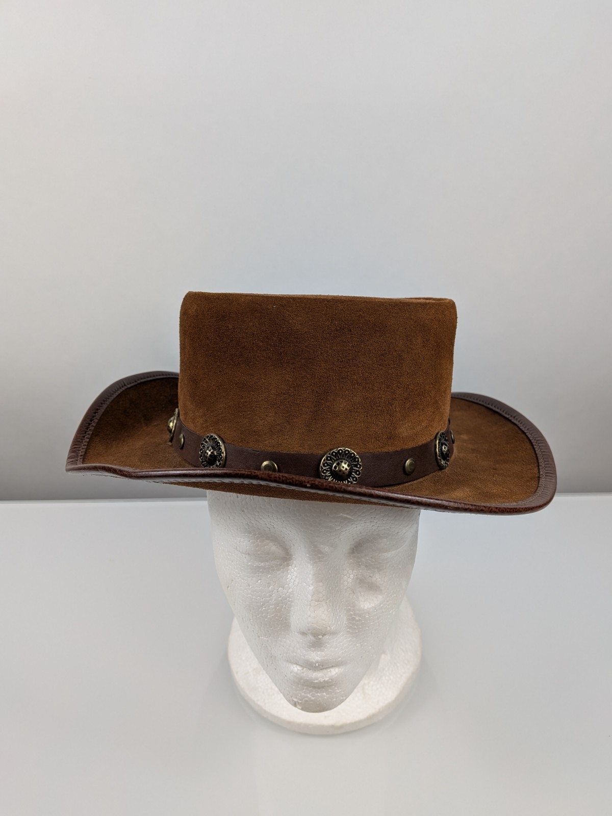 Winfield Cover Co. San Francisco Brown Suede Leather Western Cowboy Hat Small