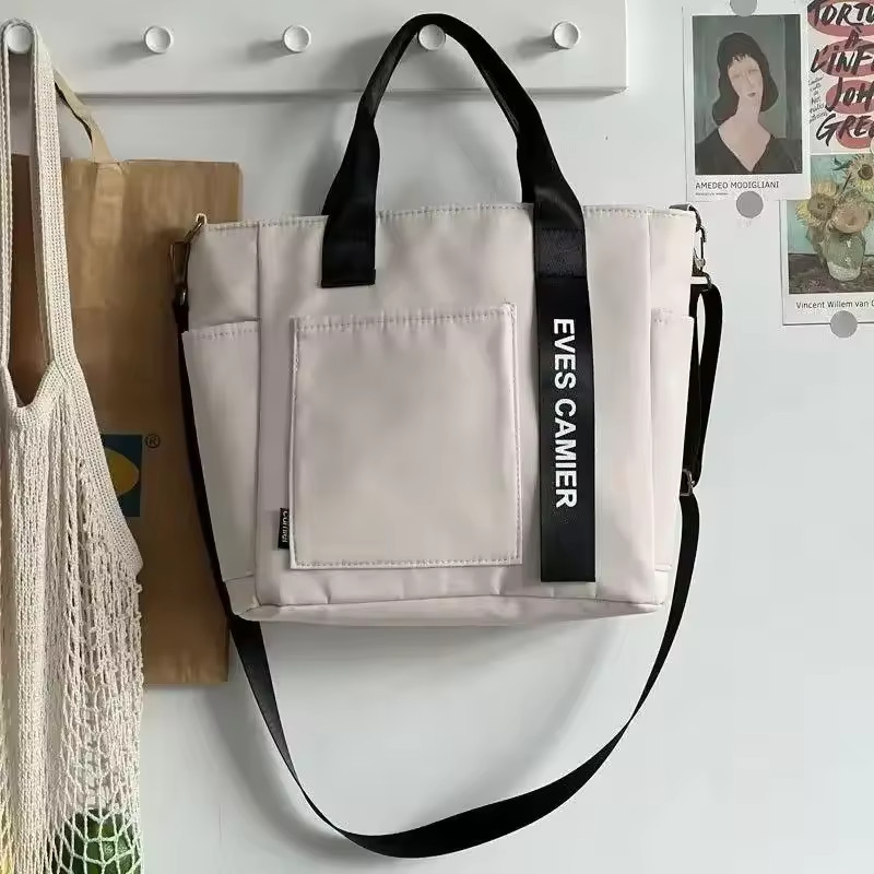 Womens Waterproof Nylon Tote Large Capacity Shoulder School Work Travel Bag