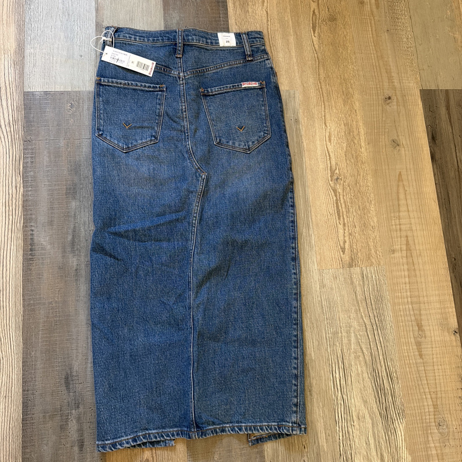 NWT Hudson Arianna Denim Slit Midi Blue Jean Skirt 25