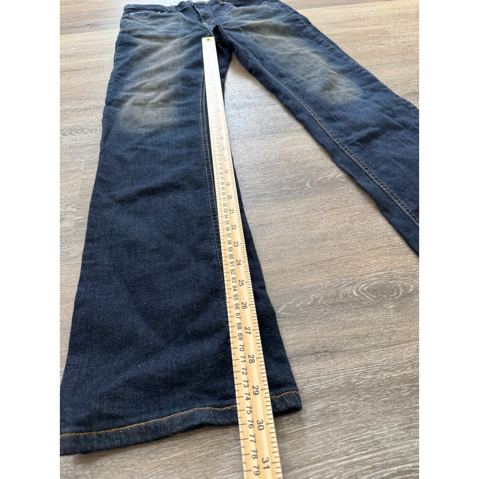 True Craft Flex Boys Straight Leg Jeans Dark Wash Size 16 Adjustable Waist N8601