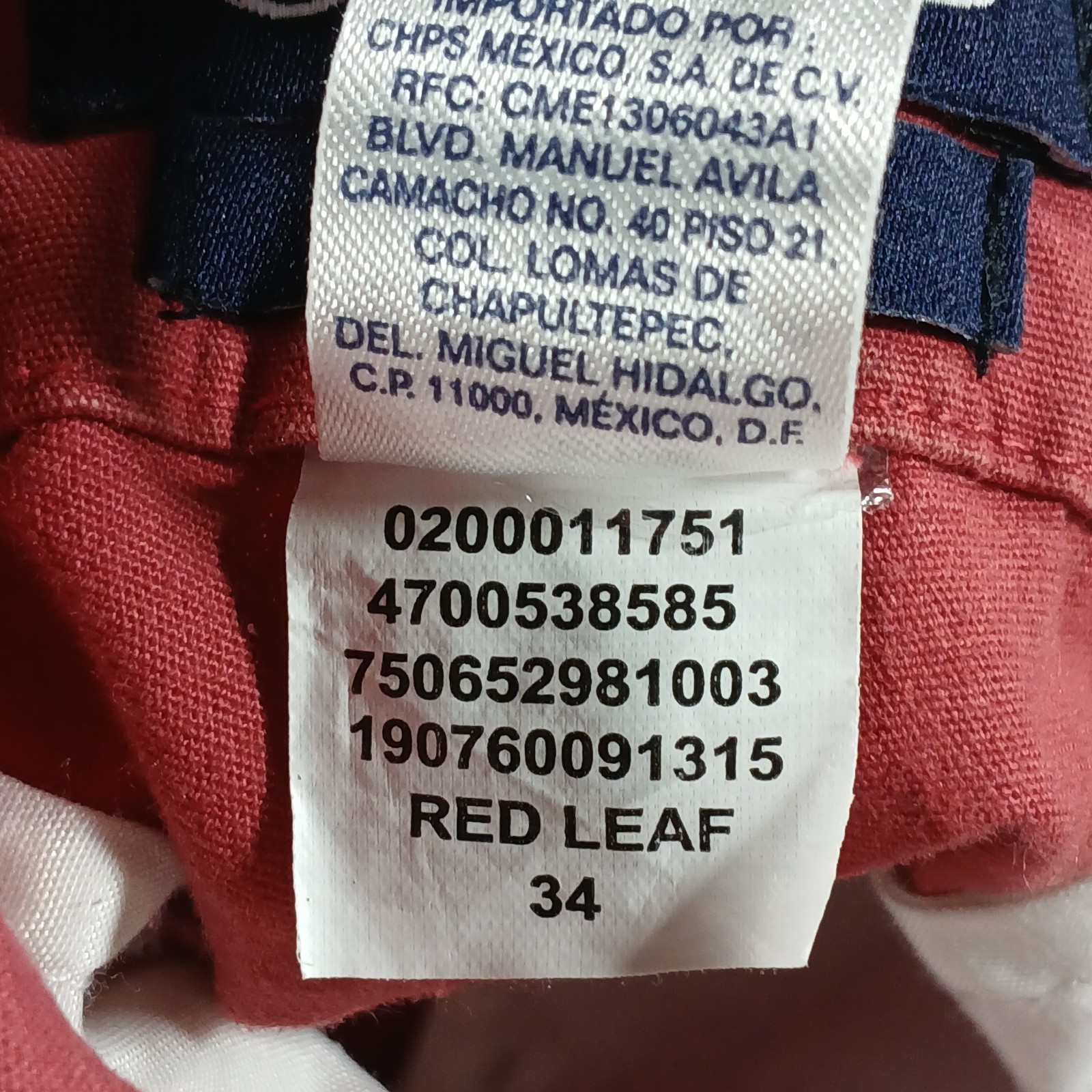 Chaps Flat Front Stretch Shorts – Waist 34 – Inseam 9 Red 97% Cotton 3% Elastane