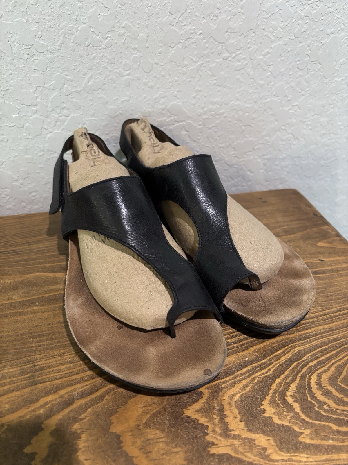 Dansko Womens REECE Black Toe Thong Sandals Sz 39 US 8.5-9