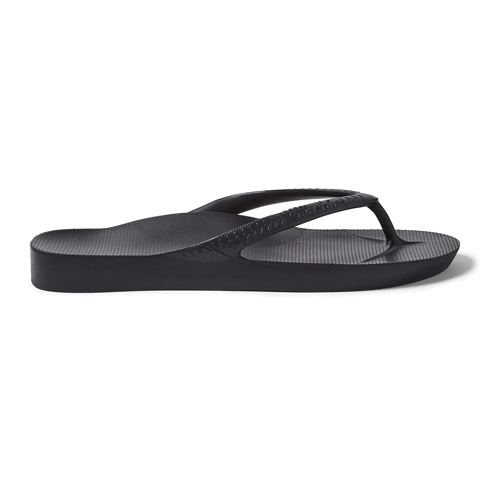 Archies Arch Support Flip Flops, Unisex, Black, US Men’s 6/Women’s 7