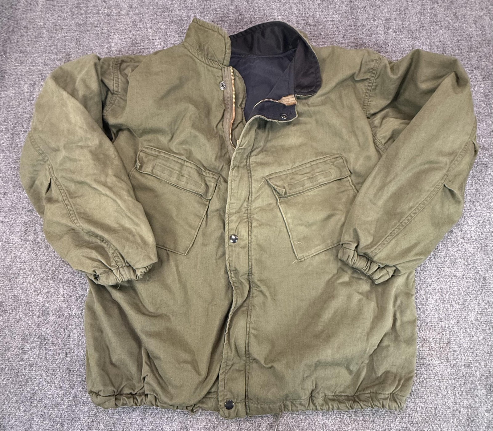 Vintage Winfield Mfg Co Jacket Mens Large Green Chemical Protective Army