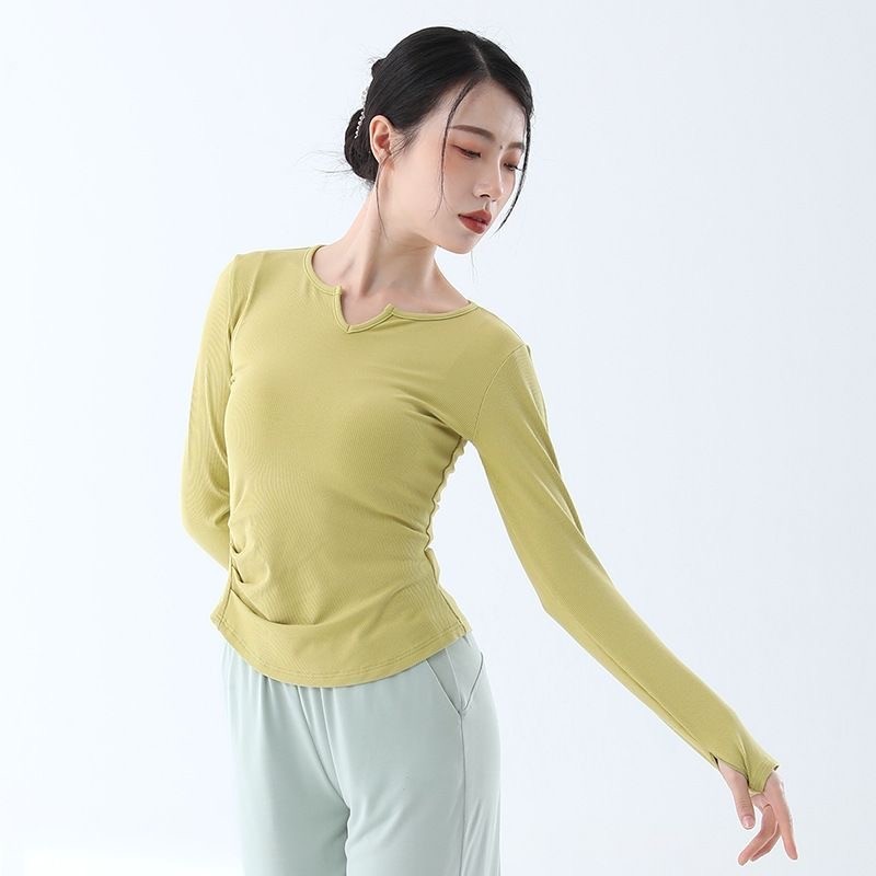Women’s Lightweight Green Long-Sleeve Jazz Dance T-Shirt