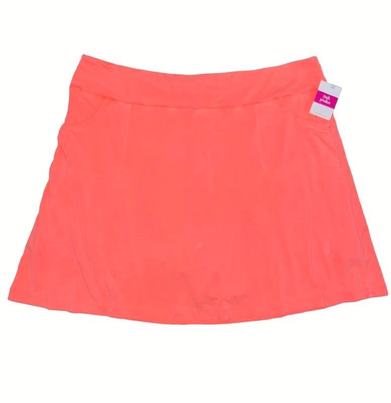 FRESH PRODUCE Medium Sunset Orange Stretch Knit CITY Skort Skirt $65 NWT M
