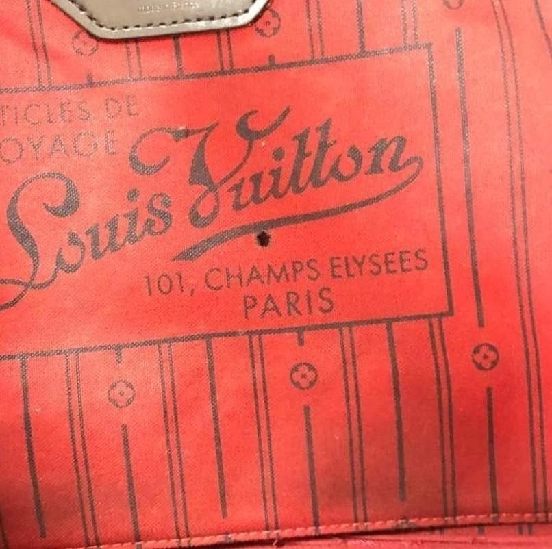 Louis Vuitton Neverfull MM N51105 Damier Tote Bag Brown Auth France
