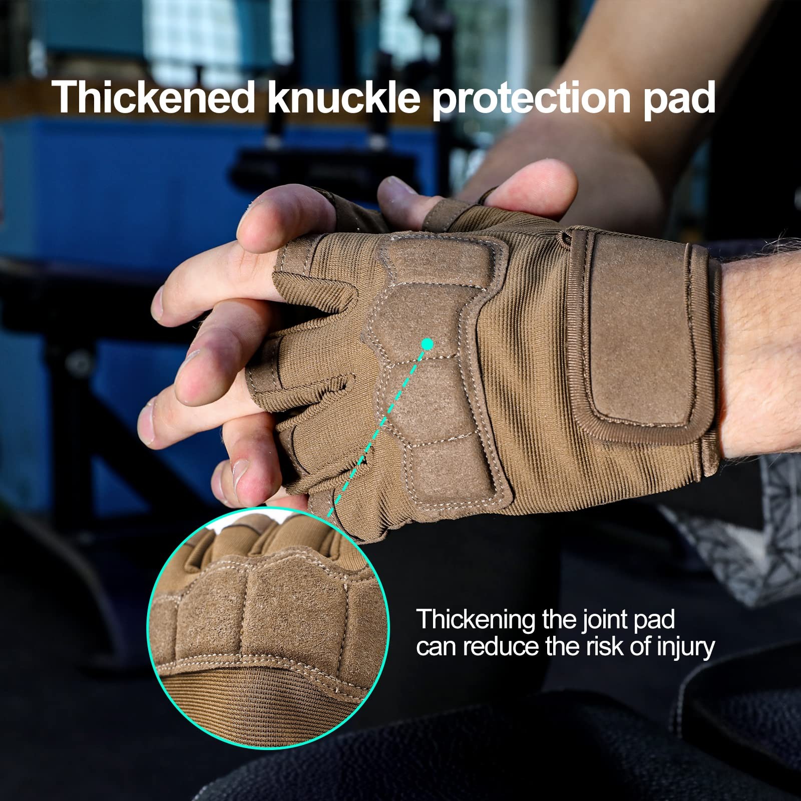 LiMMAX Workout Gloves for Men Women Gym Weight Medium(7.4-7.8 In), Brown