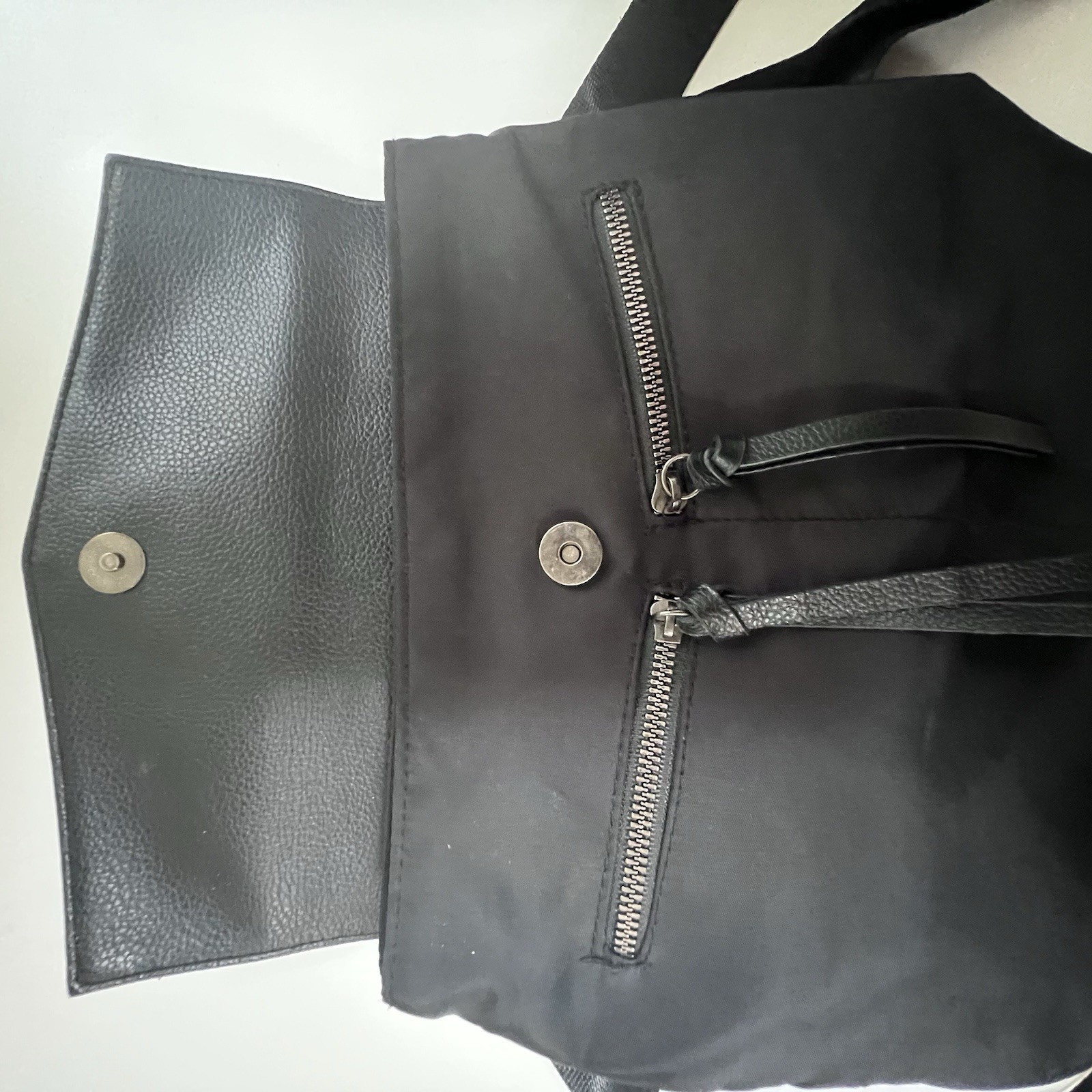 Botkier New York Trigger Mini Backpack Black Faux Leather/Nylon