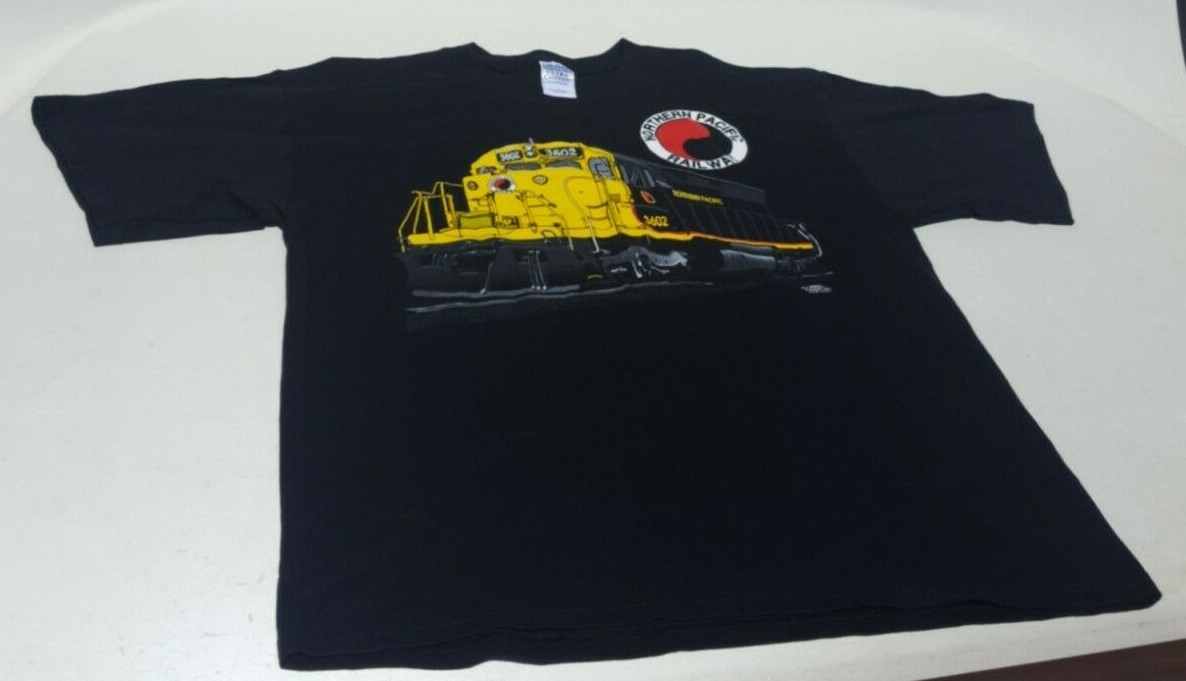 Vtg Train, Railroad T Shirt. Northern Pacific Railway 3602. Daylight Sales.