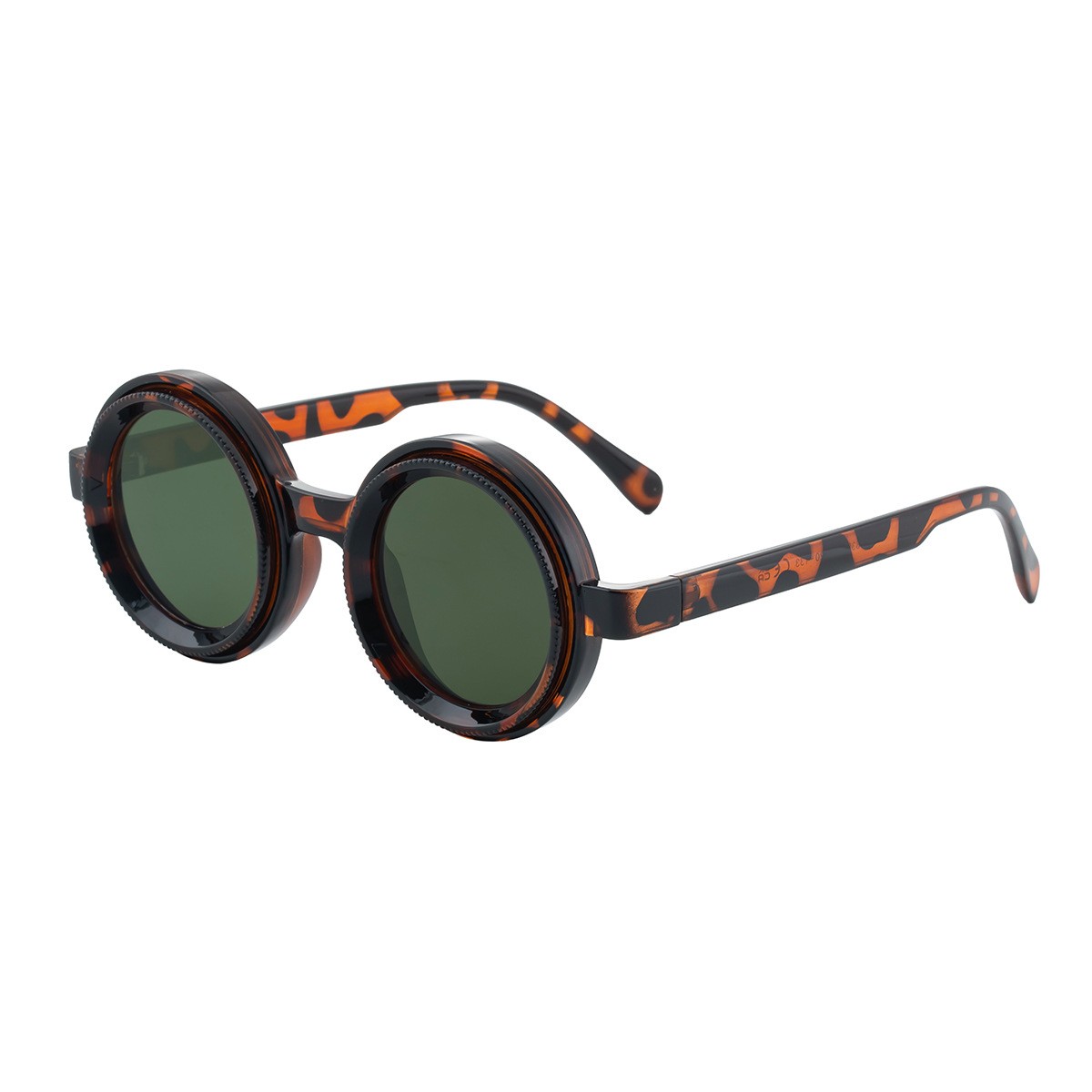 Polarized UV400 round frame sunglasses for men lightweight comfortable full
