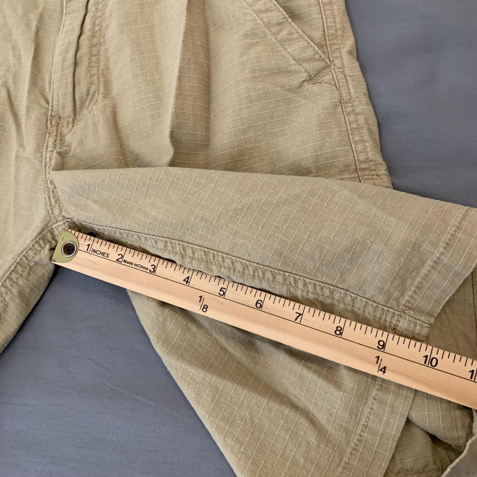 Wearfirst Cargo Shorts Mens 32 Beige Stretch Canvas Utility Pockets Travel