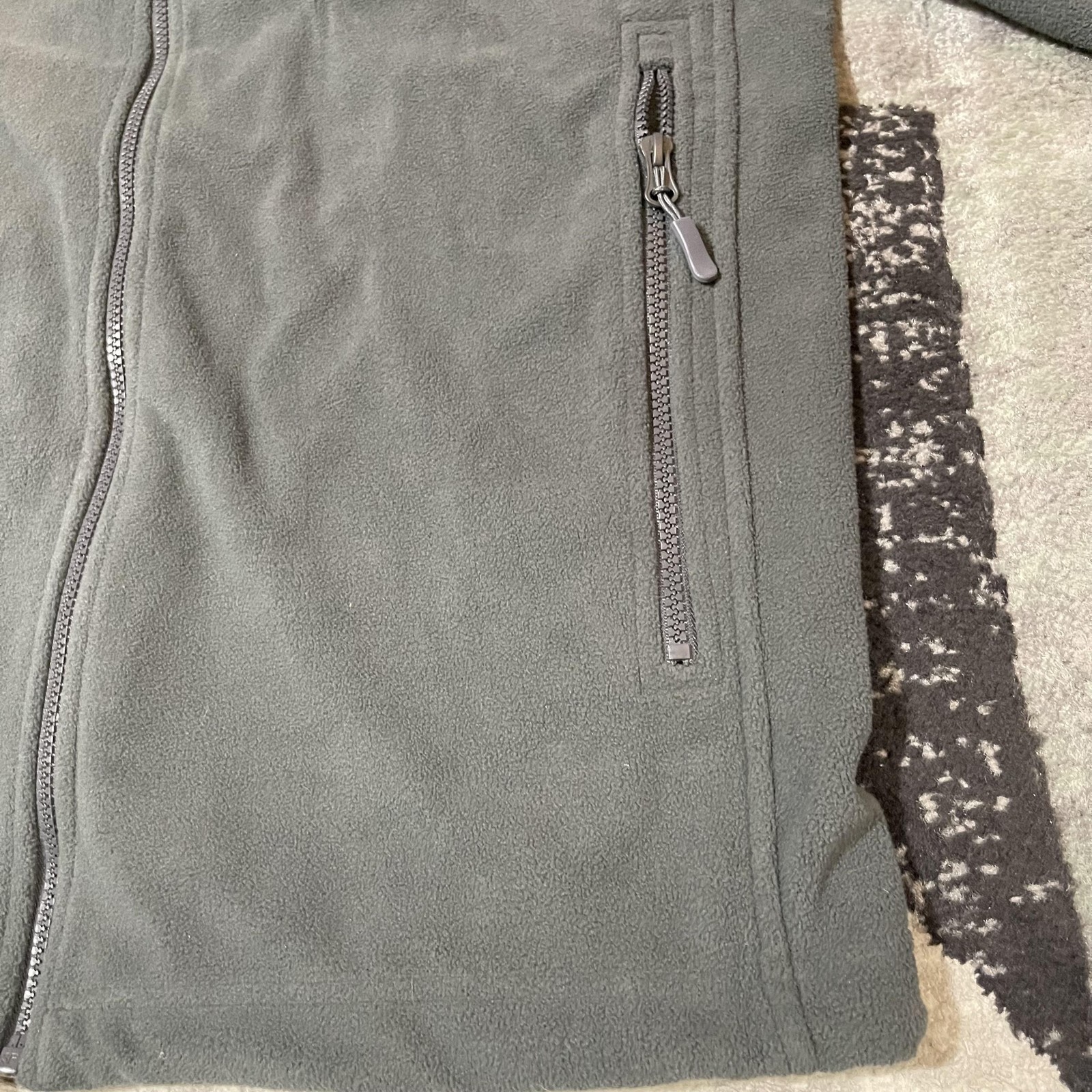 Tacvasen Tactical Fleece Jacket Men Large Gray Hooded Full Zip Military Gorpcore