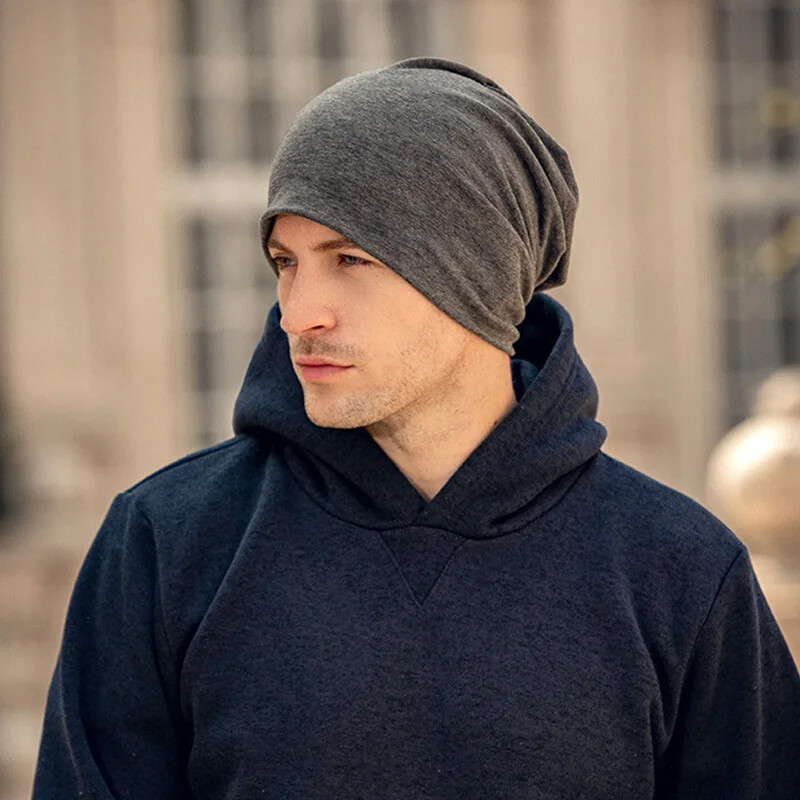 Men’s Winter Casual Beanie Cap Cotton Blended Warm Hat Hat Slouch Women Cap Hat