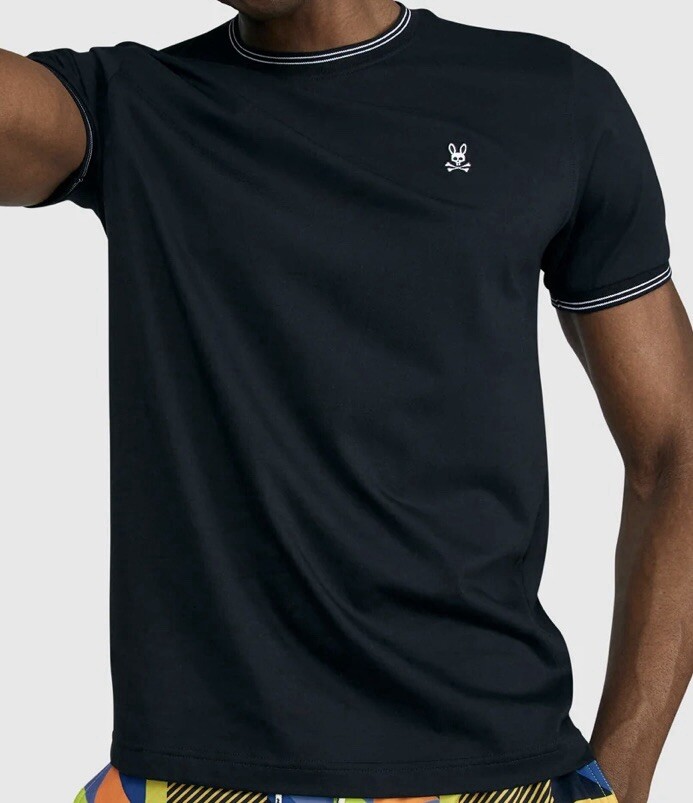 Men’s Psycho Bunny Logan Crew Neck Tee Black Sz 9 (XXXL)