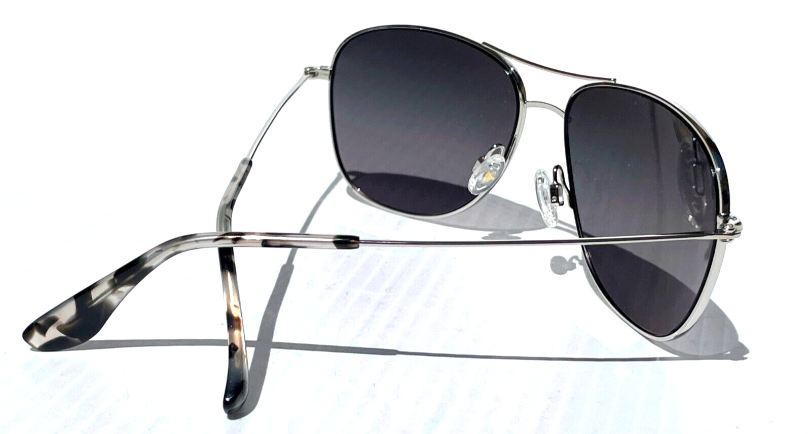 NEW Maui Jim CLIFF HOUSE Silver POLARIZED Grey Lens Sunglass GS247-17