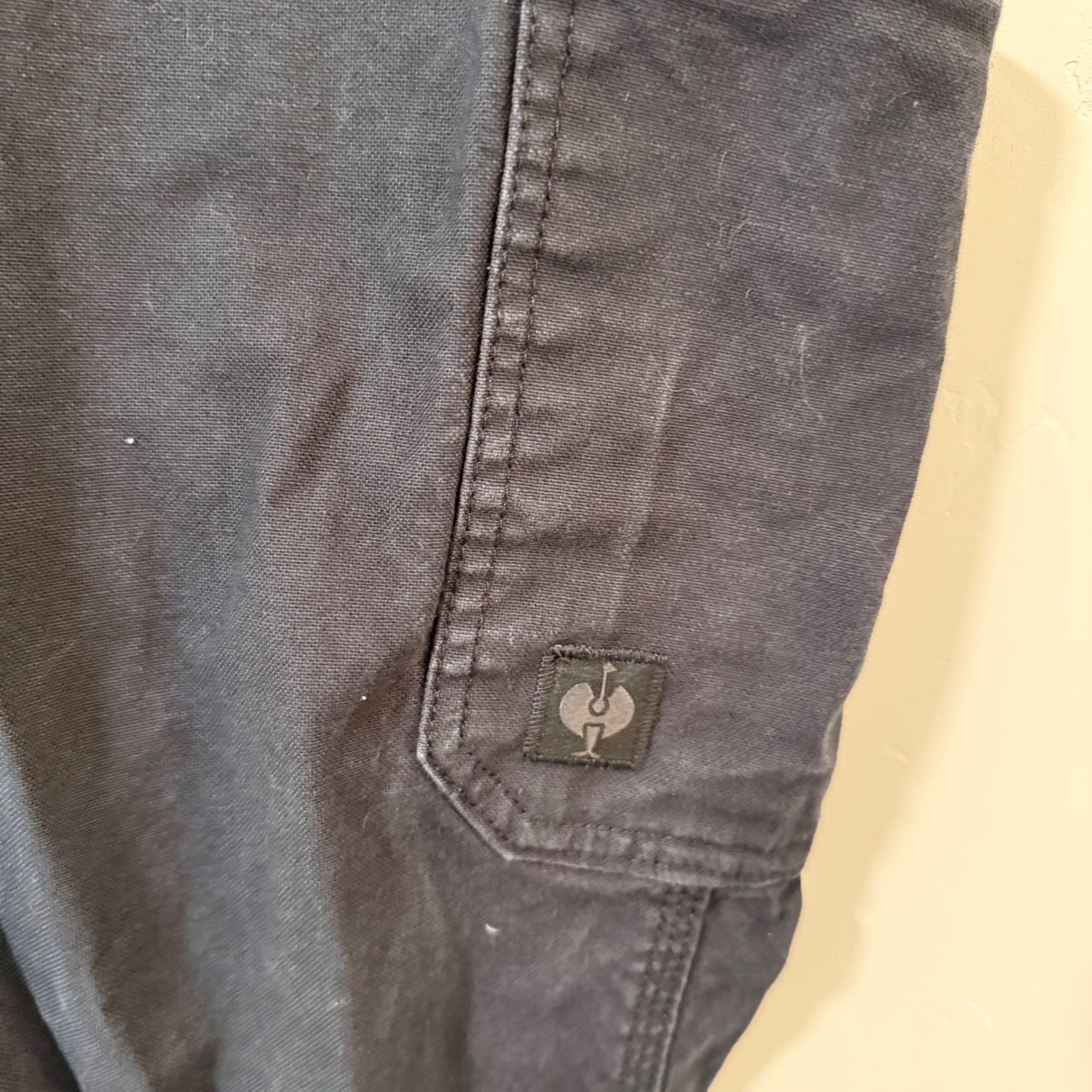 Engelbert Strauss Mens Work Pants 38×32 Black Excellent Cargo Hammer Loop