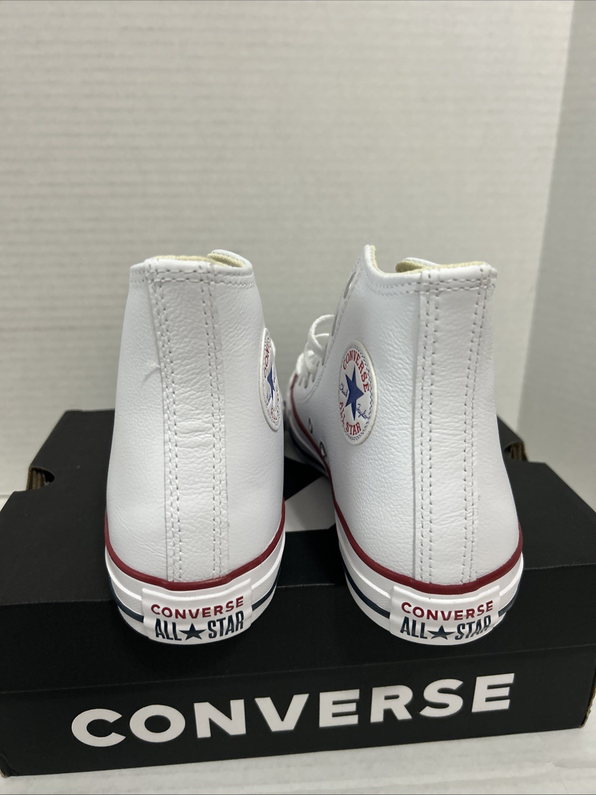 Converse High Top White Leather Size W6 M4 (UZL)