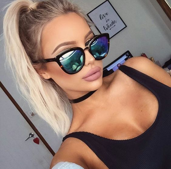 Cat Eye “Ronette” Mirrored Sexy Women’s Sunglasses Metal Frame SEXY GIRL GAFAS @
