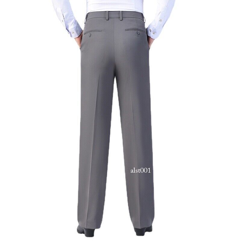Men Ballroom Latin Dance Pants Straight Fit Modern Smooth Practice Trousers Long