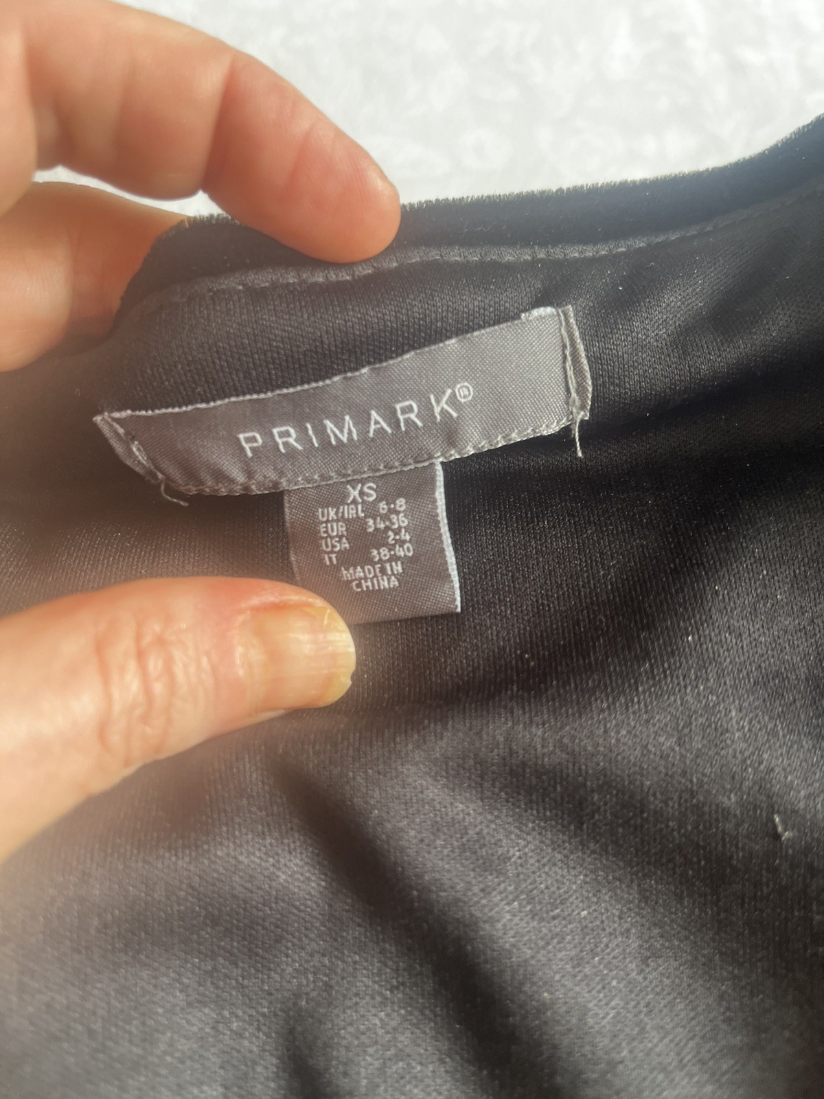 Primark Black & Silver Sequin Bodycon Dress UK Size XS 6–8 Party Evening Mini
