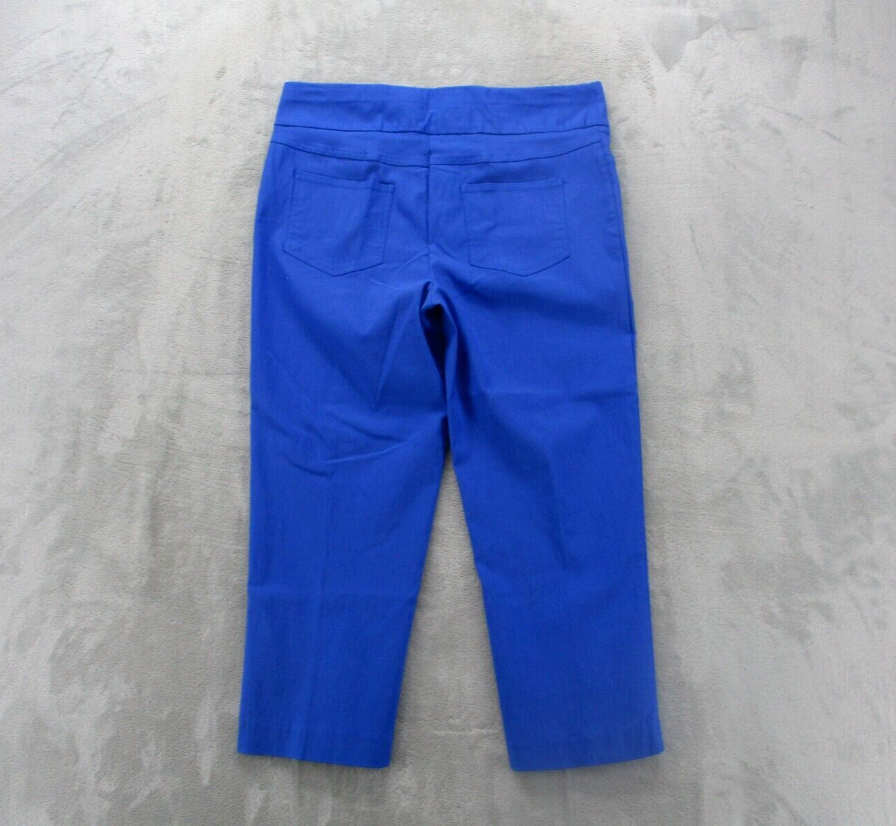 N Touch Pull-On Crop Pants Women’s 6 Blue Rayon Nylon Blend