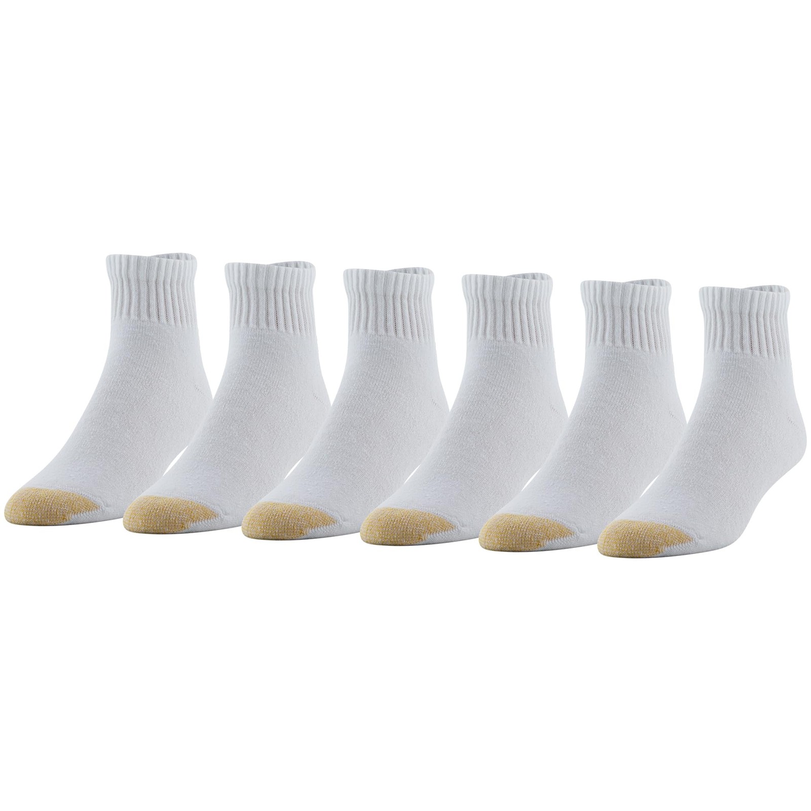 GOLDTOE Men’s 656P Cotton Ankle Athletic Socks, Multipairs, White (6-Pairs), …