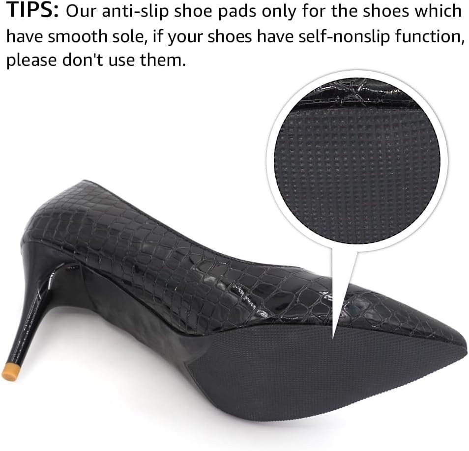 Stylish Non-Slip Shoe Sole Protectors for High Heels – 2-Piece Adhesive Set