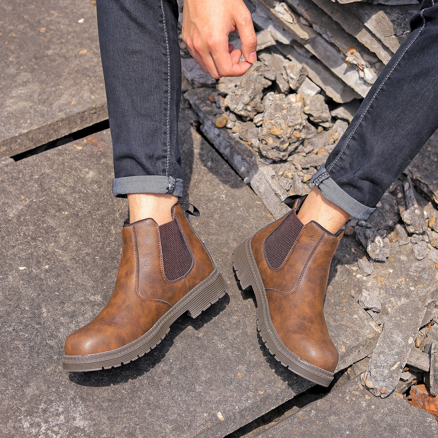 Steel Toe Shoes For Men Work Boots Puncture-Proof Safety Shoes Protective Shoes