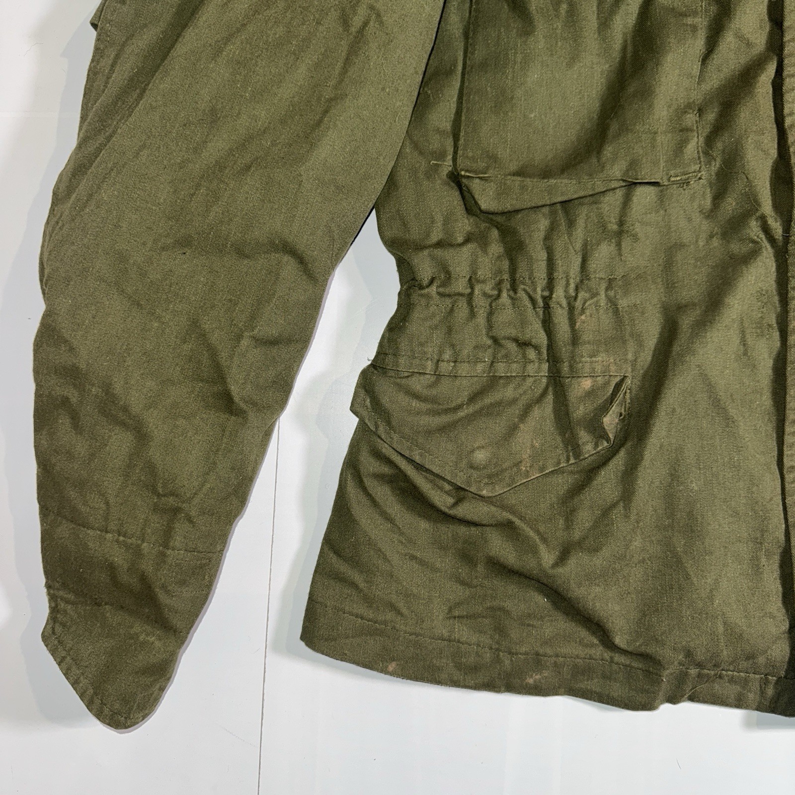 Vintage US Army M-1951 OG 107 Field Jacket Size L Regular With Hood 1960’s 60’s