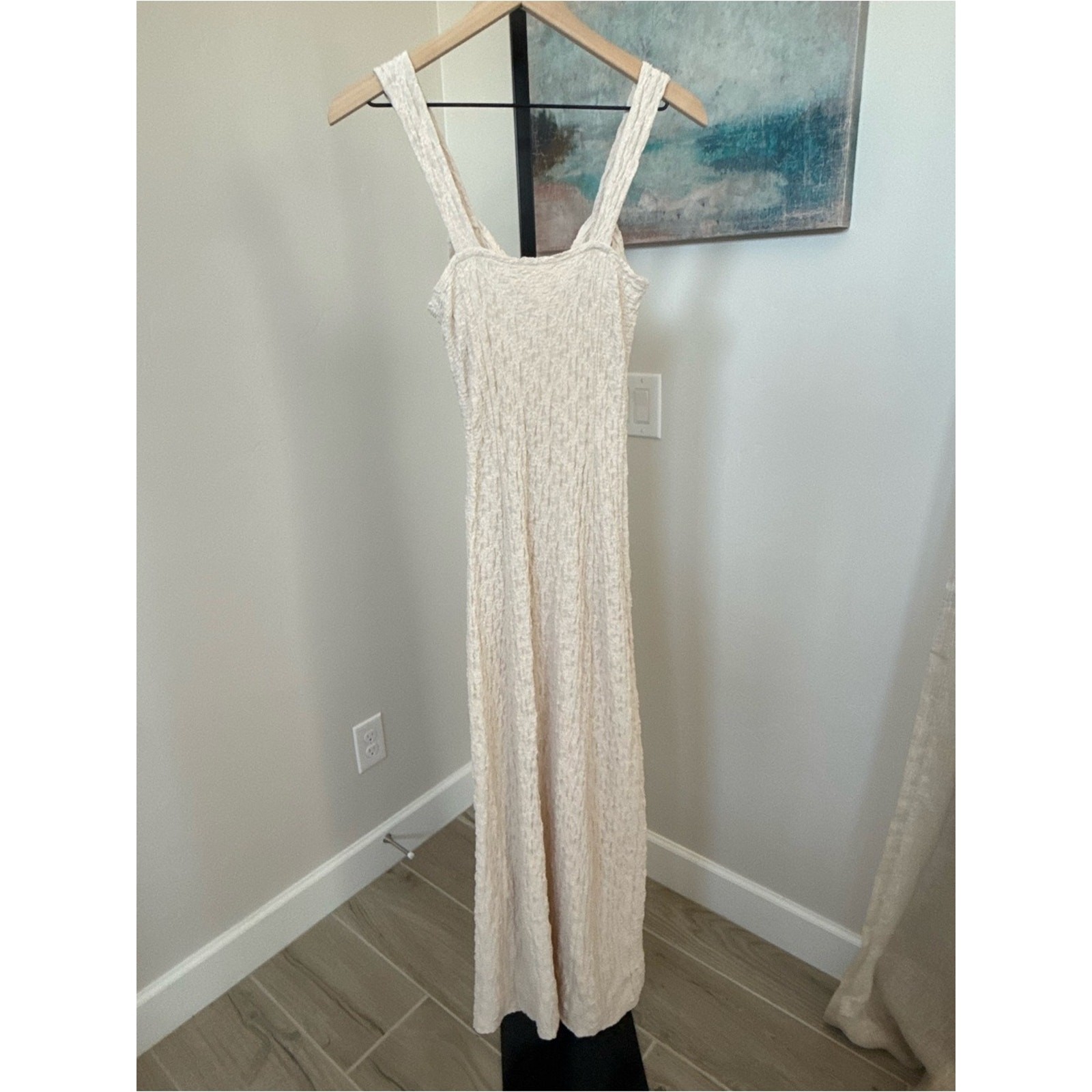 NEW Saltwater Luxe Canaan Midi Dress Small Cream High Slit Mermaid Sold Out NWT