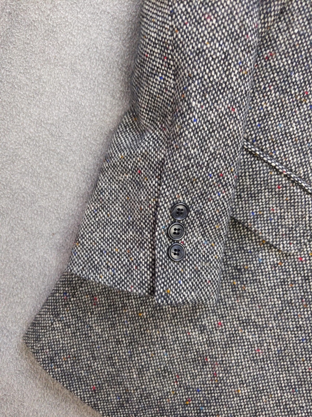 Deansgate Blazer Mens 42 Long Gray Wool Tweed Sport Coat Jacket Tweed Mottled