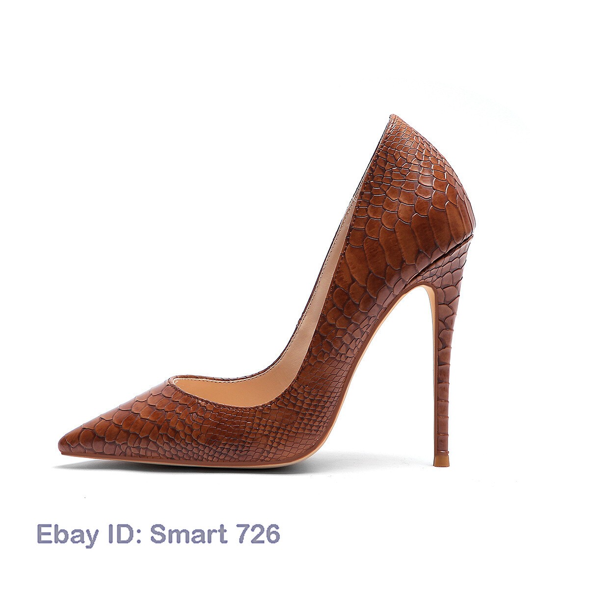 12cm High Stilettos Heels Womens Pumps Pointed Toe Slip On snakeskin Print Party
