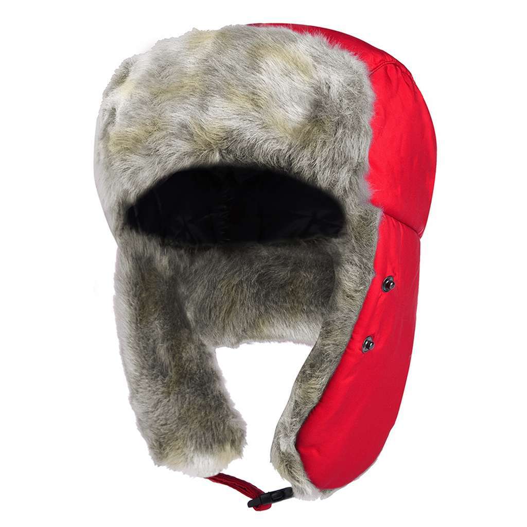 Men Winter Ear Flap Trapper Hat Face Mask Fur thermal Warm Snow Ski Cap Women