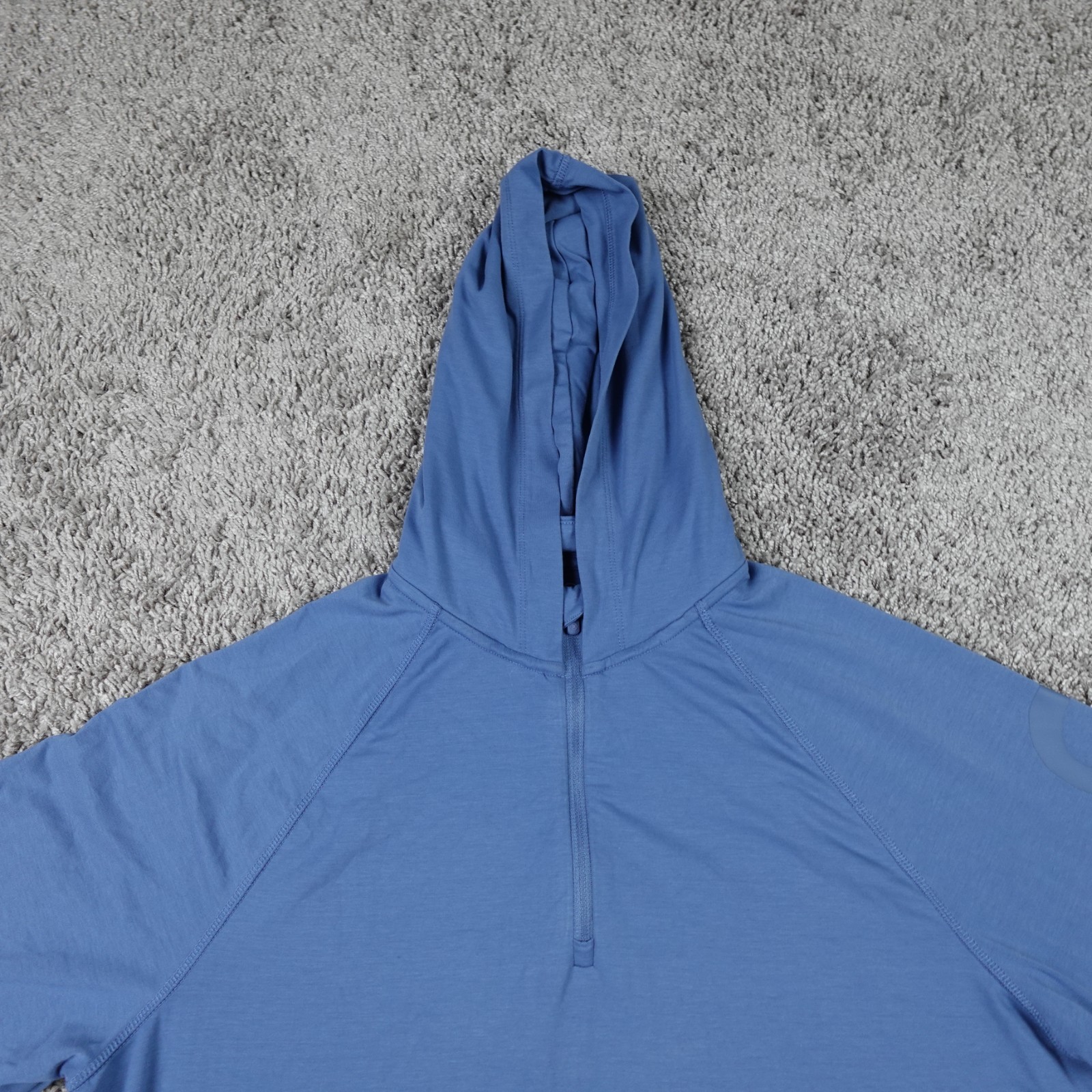 G/Fore Hoodie Lux 1/4 Zip Mid Layer Pullover Men’s Large Blue Golf