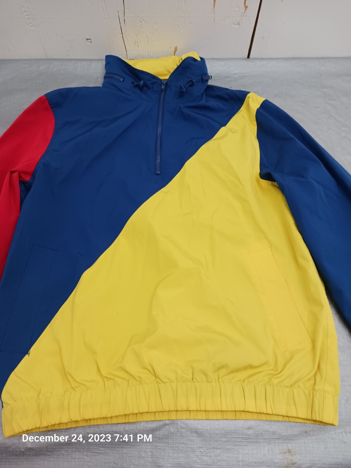 Forever 21 Retro Quarter Zip Color Block Windbreaker Size M