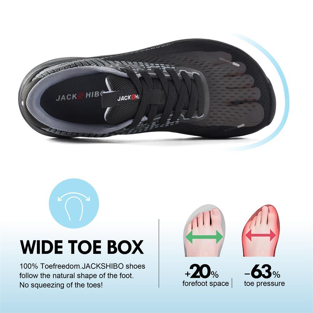 Mens Wide-Toe Box Shoes Arch Support Wide Width Sneakers for Running Athletic