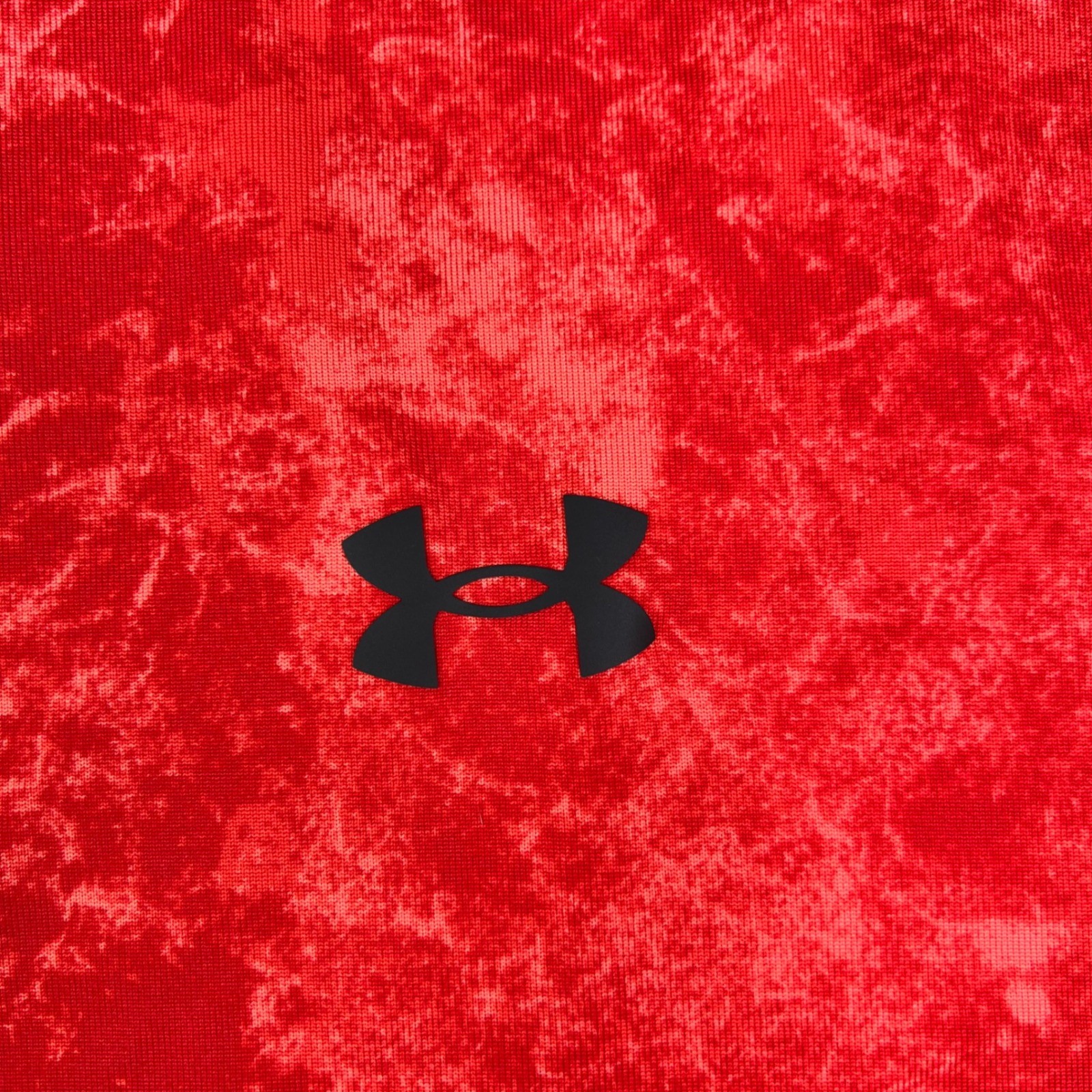 Under Armour Playoff Golf Polo Shirt Mens 2XL Red Marble Print Loose Fit Stretch